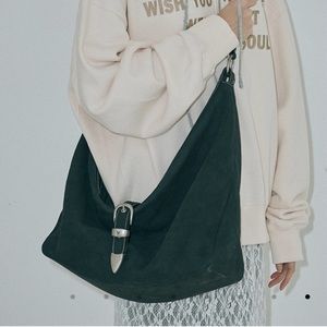 Marge Sherwood Hobo Bag Black Nubuck - New and Sold Out